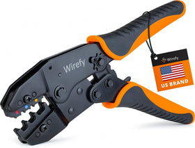 Wirefy wire crimping tool for insulated connectors delivers precise crimps.