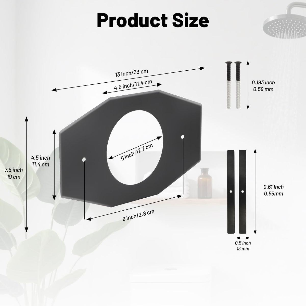 WIRELEL Matte black finish offers a modern look with versatile shower compatibility