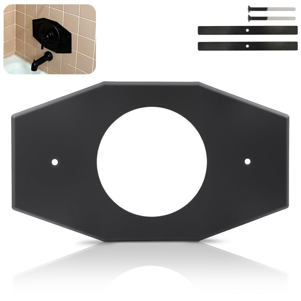 WIRELEL One-Hole Remodel Plate covers rough openings for Moen and Delta, boosting bathroom aesthetics