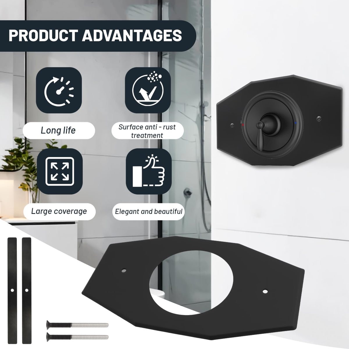 WIRELEL Covers 2- or 3-handle openings for a cohesive renovation look