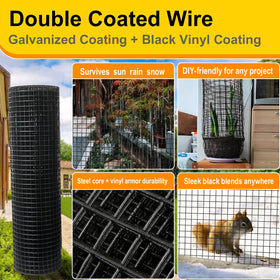 Wirewonders chicken-coop setup using black hardware cloth for durable predator-resistant protection.