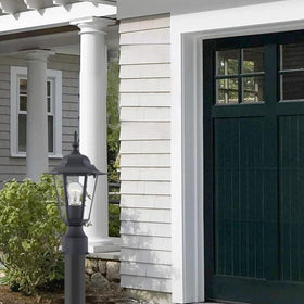 WISBEAM outdoor post light black-finish offers versatile porch decoration.