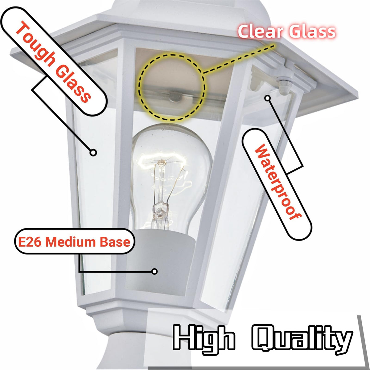 WISBEAM light glass detail underscores durable weatherproof construction