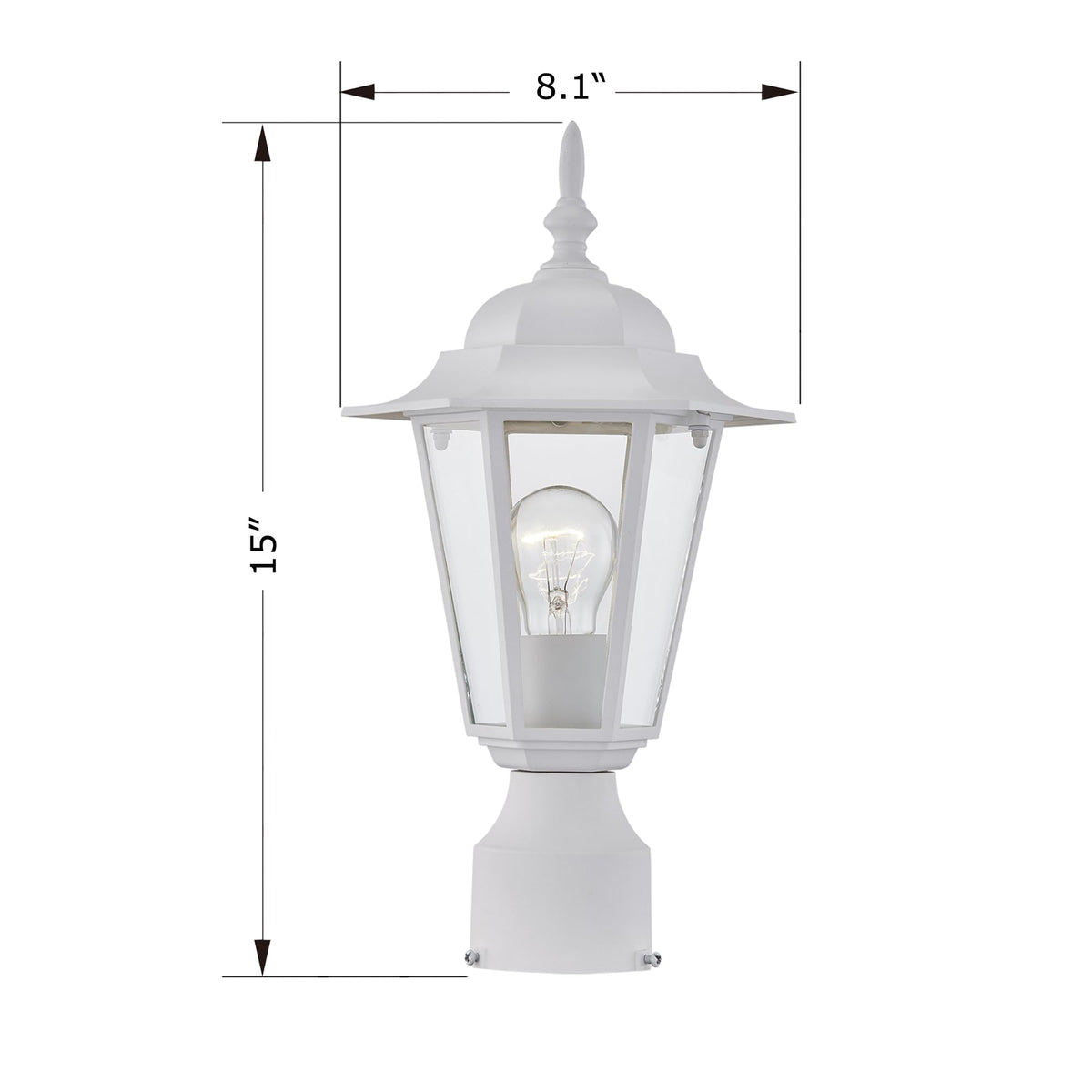 WISBEAM white post light on walkway creates welcoming entry
