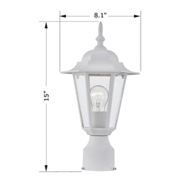 WISBEAM white post light on walkway creates welcoming entry