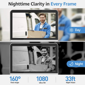 Wisdom View night vision for clear footage in low light