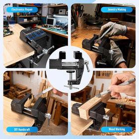 Wiselifetech Table Vice portable clamp perfect for DIY workspaces