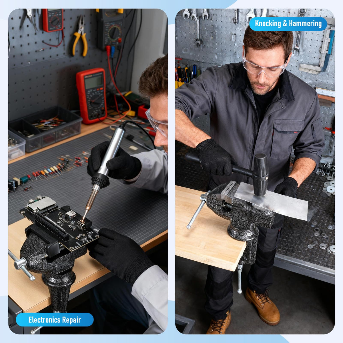 Wiselifetech Table Vice includes rubber pads to protect fragile items