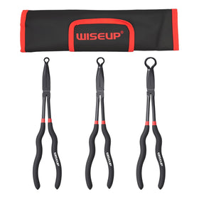 WISEUP 3-piece 11-inch long-reach pliers for accessing tight hose fittings