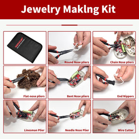 WISEUP mini flat-nose pliers provide flat gripping for delicate components.