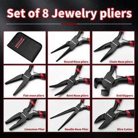 WISEUP mini long-nose pliers reach tight spots with a strong grip.