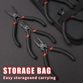 WISEUP mini needle-nose pliers reach tiny components with precise gripping.