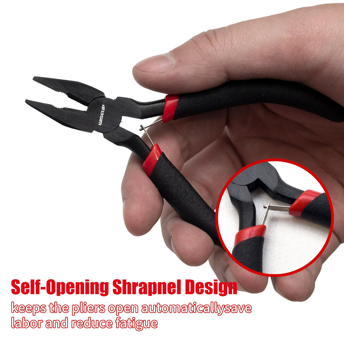 WISEUP mini round-nose pliers create smooth loops for beaded designs.