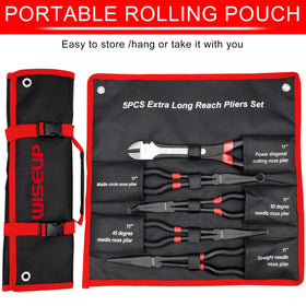WISEUP 90-degree bent nose plier enabling corner access
