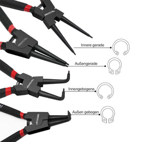 WISEUP Snap Ring Pliers internal bent jaws for controlled access.