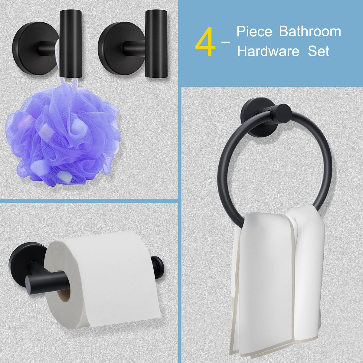Wisexin wall-mounted toilet paper holder keeps rolls accessible and tidy.