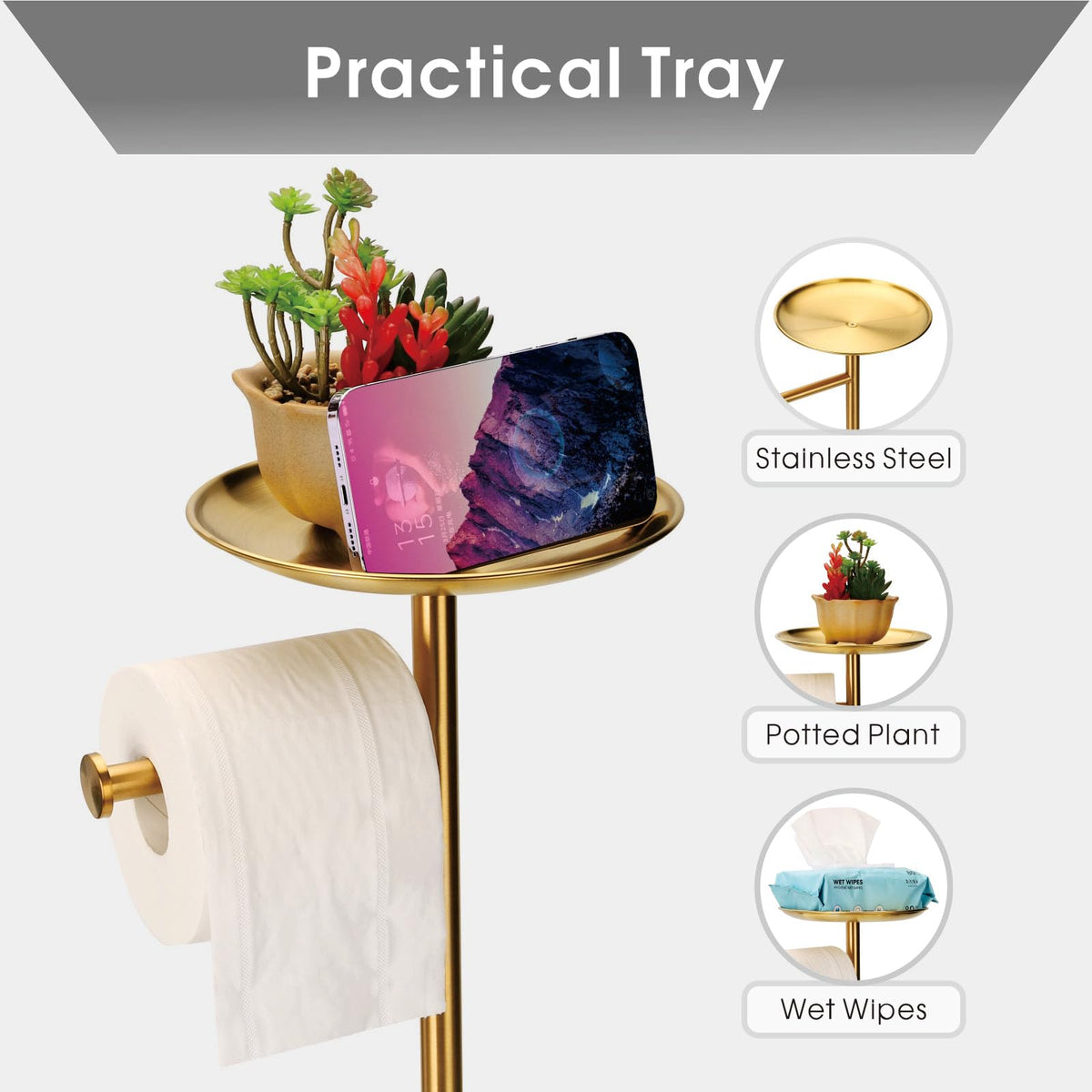 Wismay marble base adds elegant decor to any bathroom.
