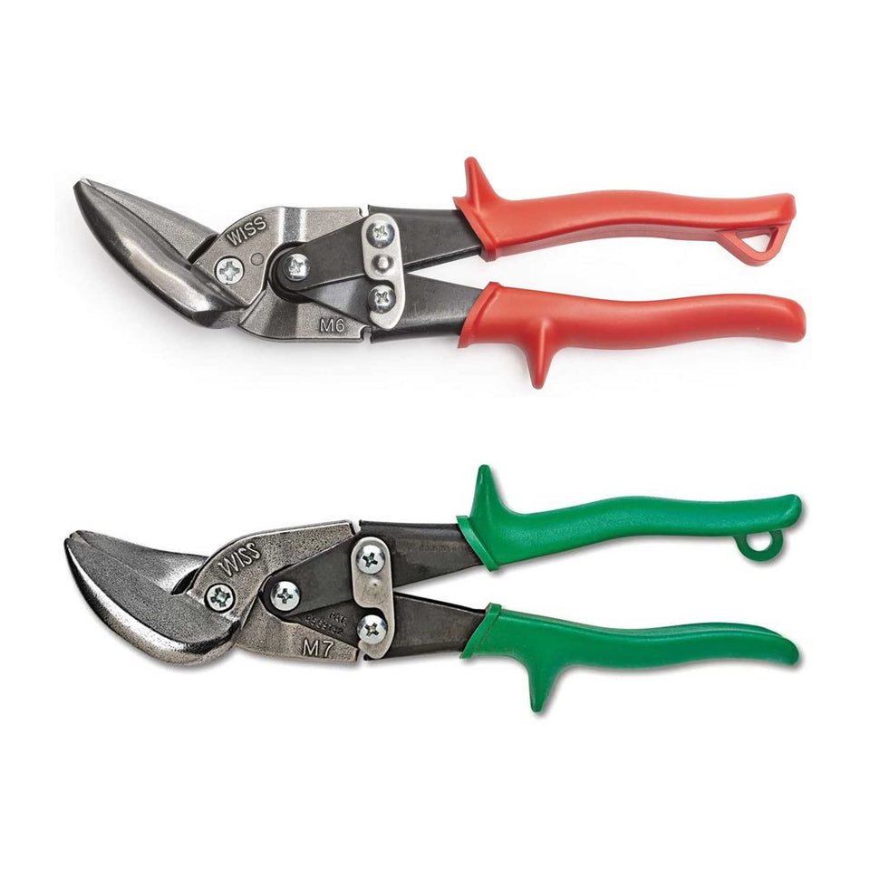 Wiss Crescent MetalMaster M6R left-cut snips for straight and left-arc precision