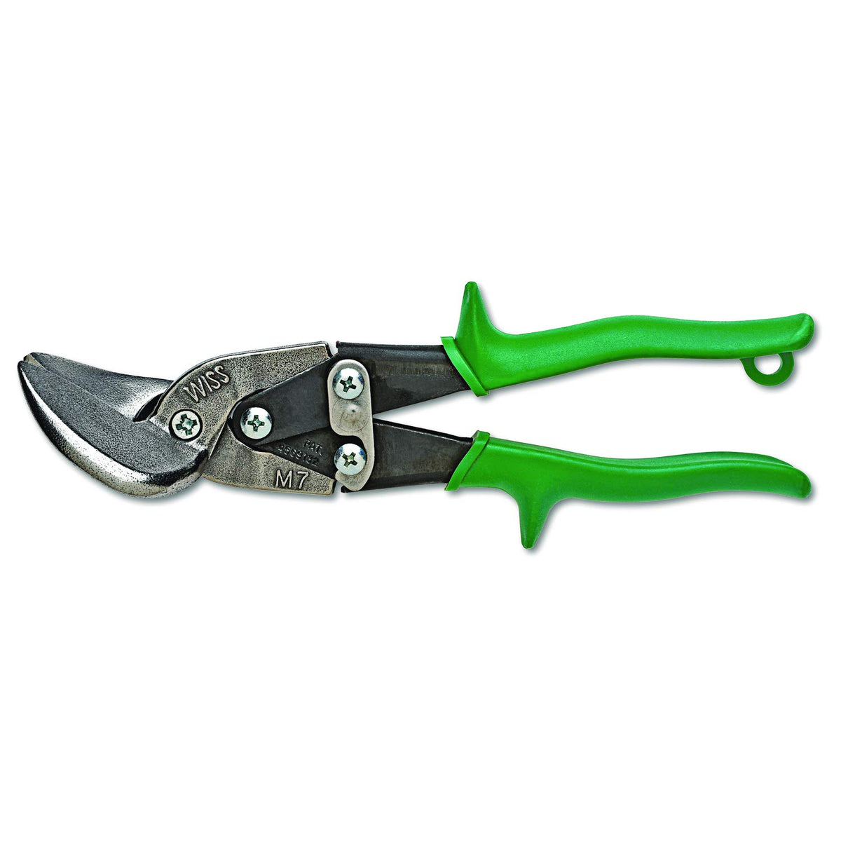 Offset blades on Wiss snips improve hand clearance during cutting