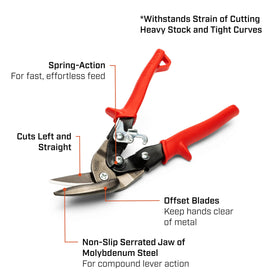 Close-up of Wiss Crescent MetalMaster blades showing durable molybdenum steel
