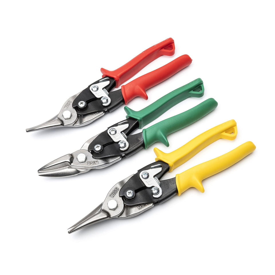 Crescent Wiss MetalMaster M1R snips with precision blades for clean straight cuts.
