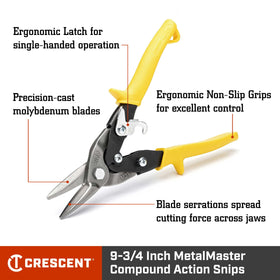 Wiss MetalMaster snips serrations grip material for clean bites