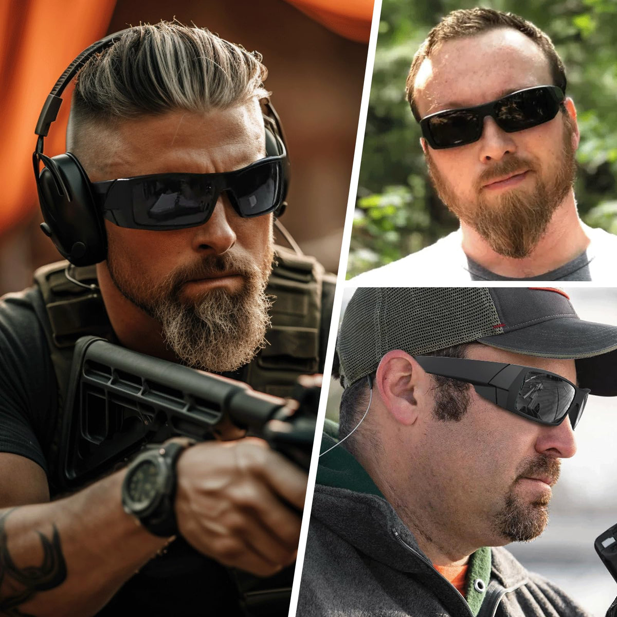 WISTON Z87 matte black frame with grey polarized lenses for outdoor sport.