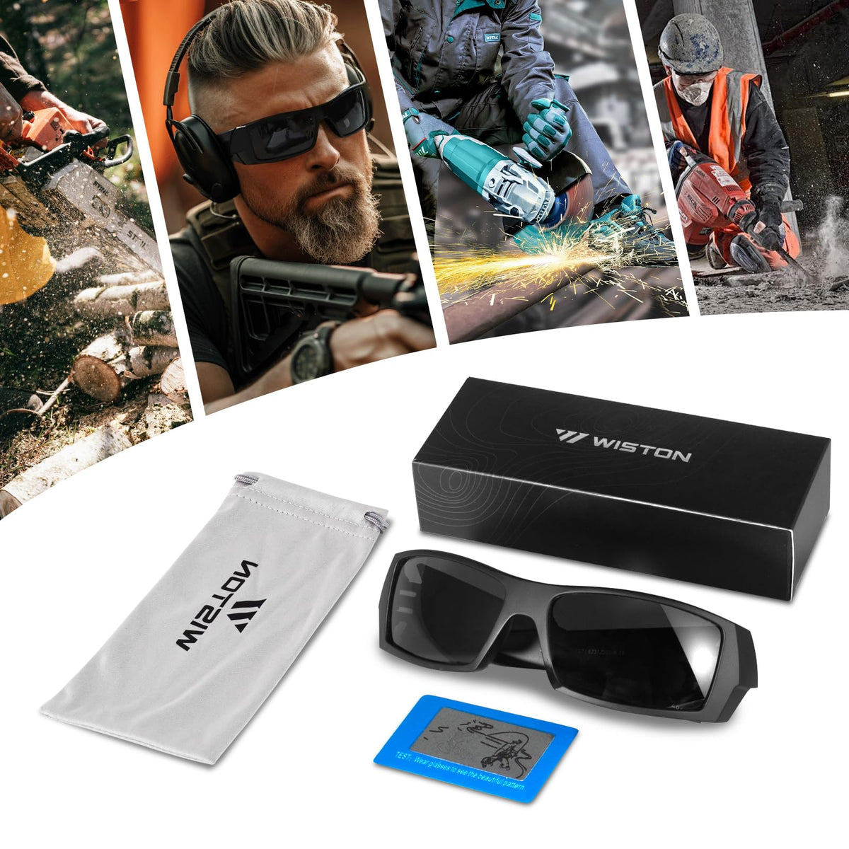 WISTON Z87 sunglasses suitable for construction, cycling, running, and fishing.