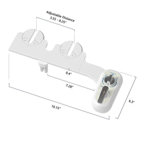 W WITHLENT adjustable water pressure via control rod for customizable cleansing