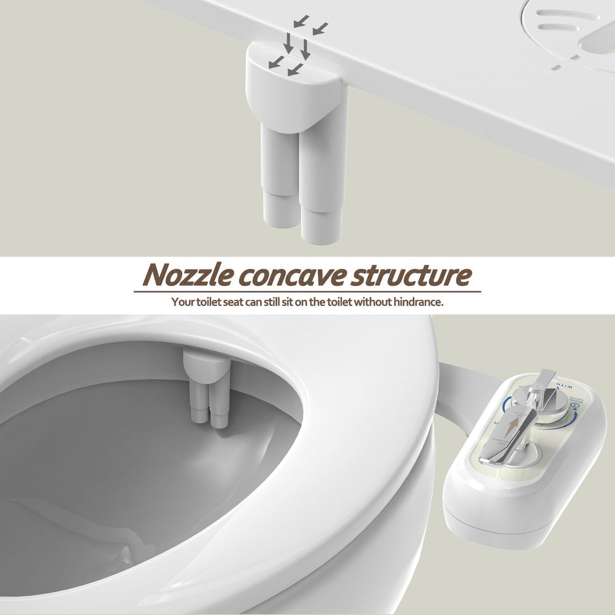 W WITHLENT self-cleaning nozzles retract after use for hygienic performance