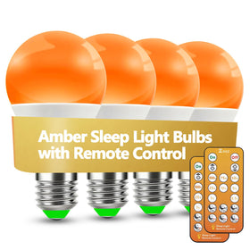 Wivety amber sleep light bulb with remote for cozy evenings