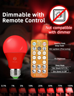 Wivety E26 LED nursery light offers soothing red glow for baby nurseries.