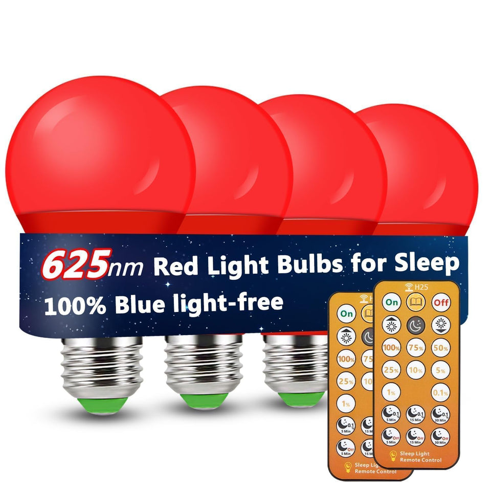 Wivety sleep bulbs with remote control create a gentle bedtime glow.