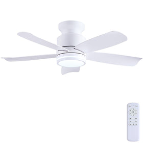 Wiviniya 41-inch ceiling fan with lights overview provides cool air and ambient lighting.