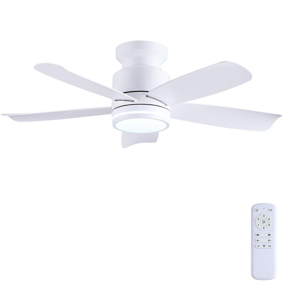 Wiviniya 41-inch ceiling fan with lights overview provides cool air and ambient lighting.