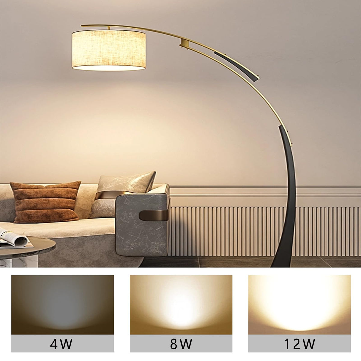 Wiyifada 3Way bulb in living room demonstrates versatile brightness options