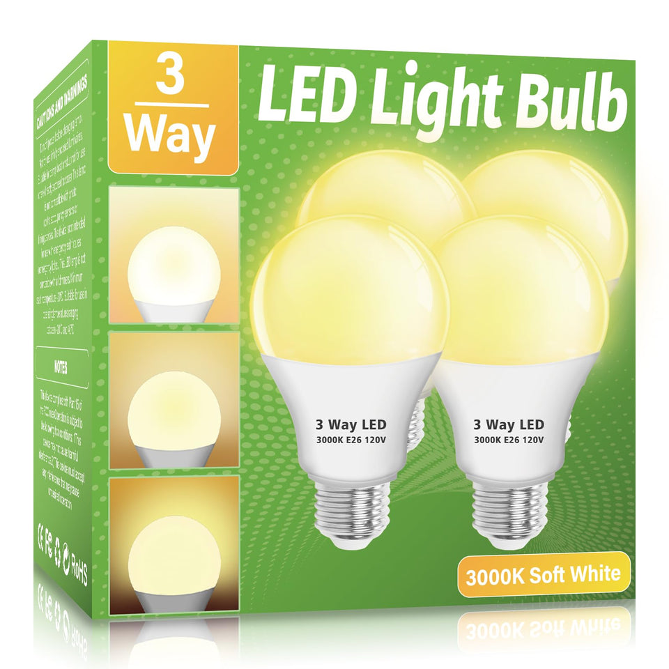 Wiyifada 3Way bulb packaging shows a four-pack for convenient buying