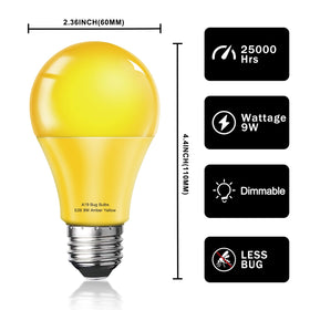 Wiyifada amber 9W bug light garage ready for all-season use.