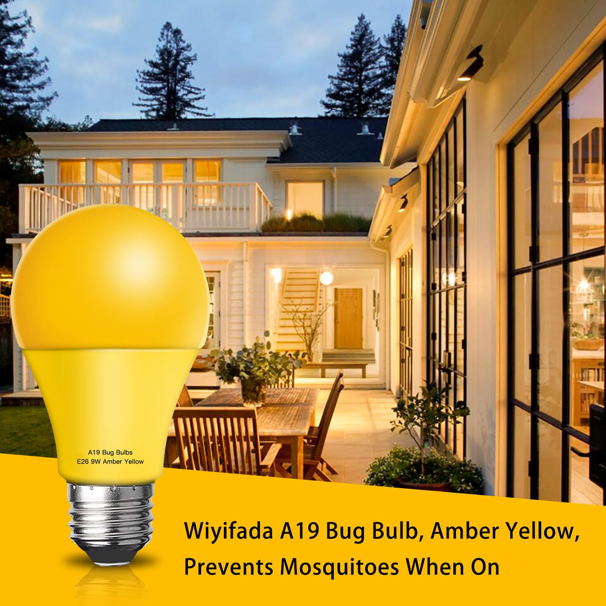 Wiyifada amber 9W bug light patio for welcoming evenings outdoors.