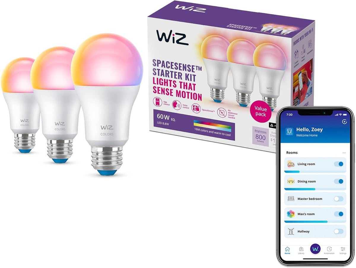 WiZ Connected sunset-to-sunrise automation for gentle morning lighting routines