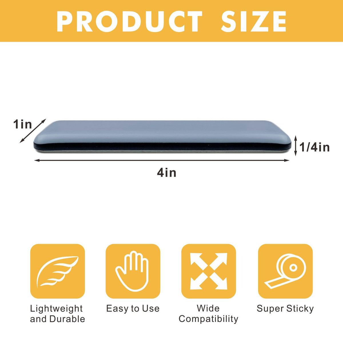 Wizard Sliders PTFE material provides smooth movement and floor protection.