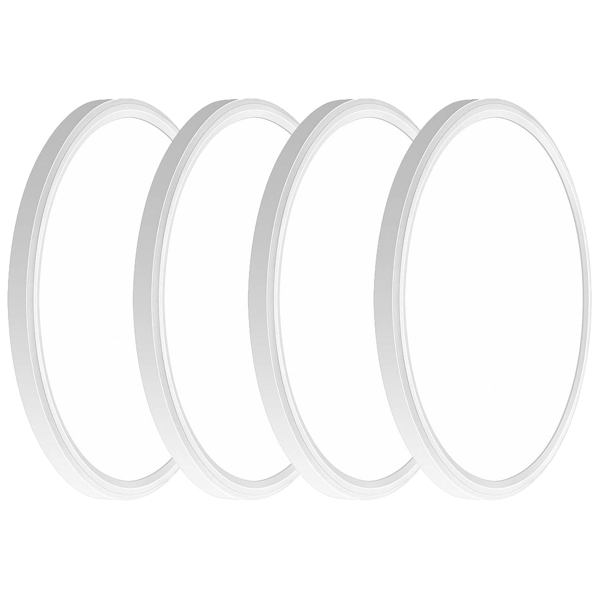 WKONCLDY four-pack 3200lm LED flush-mount light for bright living spaces