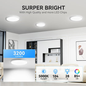 WKONCLDY 6PACK LED ceiling light ultra-slim design ideal for low ceilings.