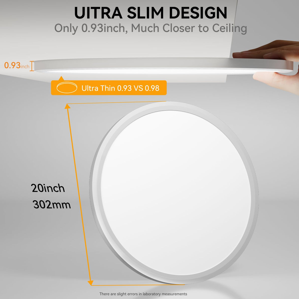 WKONCLDY modern flat-panel 20-inch profile complements contemporary rooms.