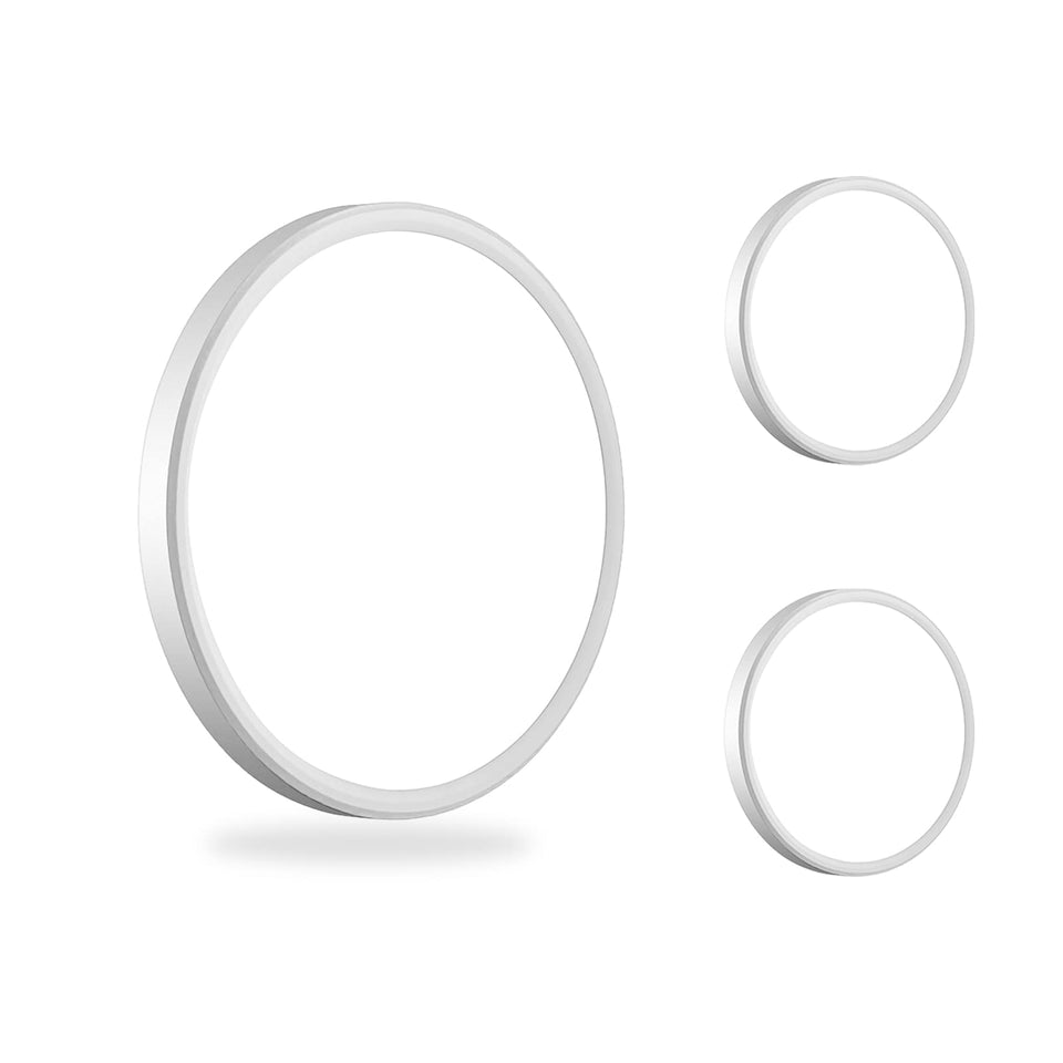 WKONCLDY two-pack 3200lm flush mount in living room for bright, even illumination.