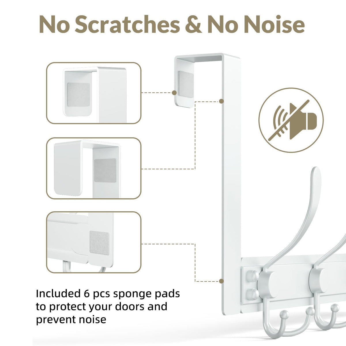 WLCSNG 8.2 inch arms provide easy reach for hanging items.