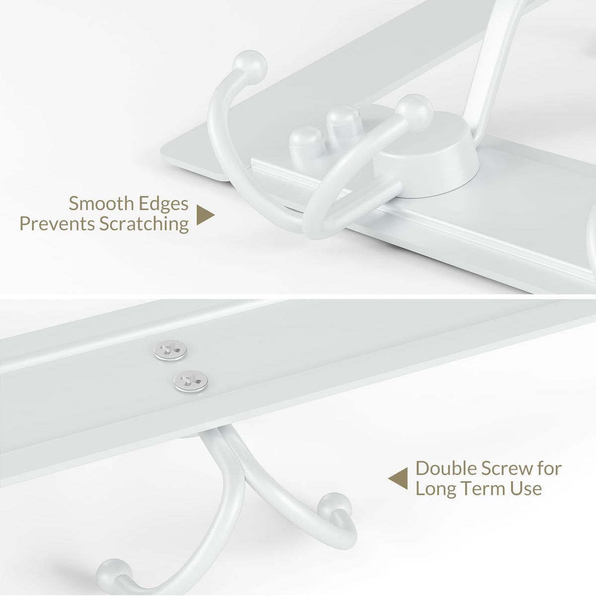WLCSNG versatile system holds towels, coats, bags, or hats.