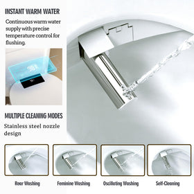 Heated WLJBIDET seat provides cozy warmth during use.