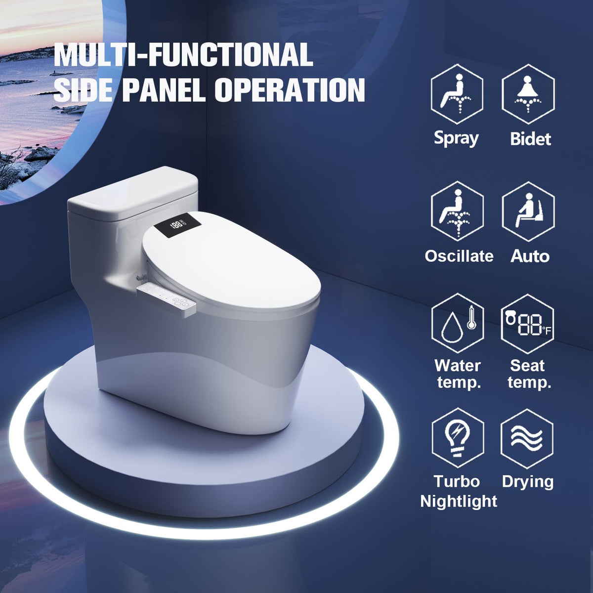 WLJBIDET heated seat provides cozy warmth on cold mornings