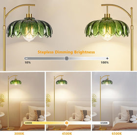 WLQCWL gold floor lamp with remote control offers effortless lighting at night